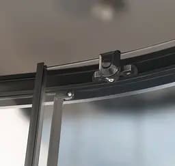 Душова кабіна кутова Eger Tisza 90x90 розсувна скло Spagetti дрібний піддон black 599-021-BS, Чорний, интимато, чорний - мініатюра 5