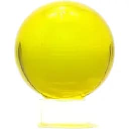 Куля кришталева на підставці жовта 6 см