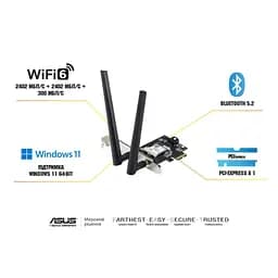 Мережева карта Wi-Fi ASUS PCE-AXE5400 (90IG07I0-ME0B10) - мініатюра 2