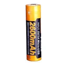 Акумулятор 18650 Fenix 2600 mAh Li-ion зарядка micro usb (ARB-L18-2600U) - мініатюра 3