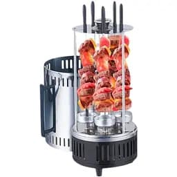 Шашличниця електрична кухонна Crownberg CB 7415 5 шампурів 1000 Вт чорна (CB-7415_1025)