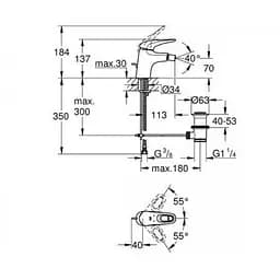 Змішувач для біде Grohe Eurostyle 33565003 Хром - мініатюра 2