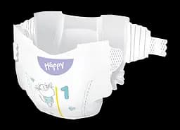 Підгузки для новонароджених із спеціальним виїмкою для пупка Happy Newborn 1 (2 - 5 кг) 42 шт. Bella Білий - мініатюра 2