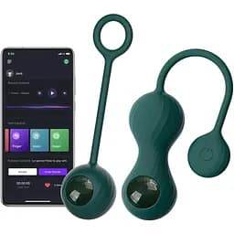 Набір вагінальних кульок Magic Motion Fun Town Crystal Duo 2 шт. зелений