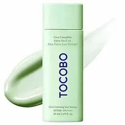 Сонцезахисна сироватка для чутливої та проблемної шкіри Tocobo Cica Calming Sun Serum SPF50+ PA++++ 50 мл (TOC030) - мініатюра 2