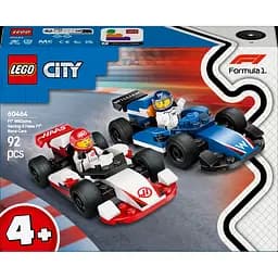 Конструктор LEGO City Автомобили для гонок F1 команд Williams Racing и Haas F1, 92 детали (60464)