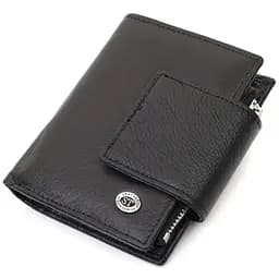 Вертикальний гаманець для жінок із натуральної шкіри ST Leather 22703 чорний