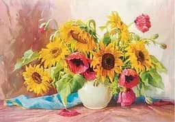 Алмазна мозаїка на підрамнику Соняшники 40×50 см 71672_BGLE