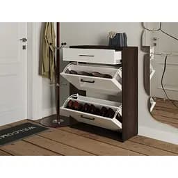 Тумба для взуття Moreli T-7 Ш700/В920/Г280 Венге темно-білий