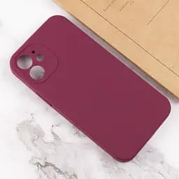 Чохол Epik Silicone Case Full Camera Protective (AA) NO LOGO для Apple iPhone 12 (6.1) Бордовий / Plum - мініатюра 4