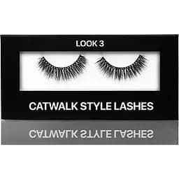 Накладні стрічкові вії Kodi Professional Catwalk style Look 3 на чорній основі-полосці в картонній коробці чорні