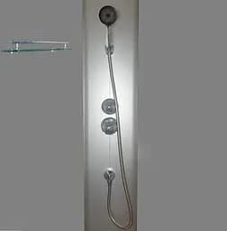 Душовий бокс без гідромасажу Mixxus Strong SB01-90x90x215-FB Satin з високим піддоном MI6884, Хром матовый, матовий, хром матовий - мініатюра 2