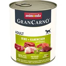 Влажный корм Animonda GranCarno для взрослых собак с говядиной, кроликом и травами 800 г