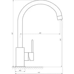 Змішувач для кухні Topaz Barts TB 07403-H36-AU (20986) - мініатюра 6