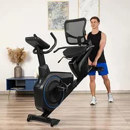 Горизонтальний велотренажер Gymtek XBR6000 електромагнітний синій - мініатюра 3