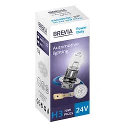 Галогенова лампа Brevia H3 24V 70W PK22s Power Duty CP(24030PDC)