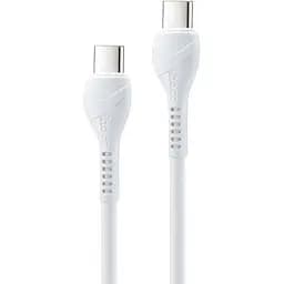 Кабель Hoco X37 Cool power 60W charging data cable Type-C to Type-C Белый
