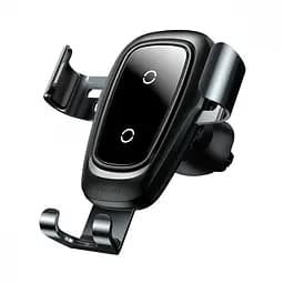 Тримач в машину з бездротовим ЗП Baseus Metal Gravity Car Mount (Air Outlet Version) 1.7A QC3.0 сірий (17217) - мініатюра 9