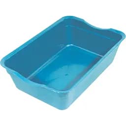 Туалет для котів Тігріс глибокий без сітки блакитний 40x27x12 см