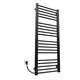 Электрический полотенцесушитель Kosser Стэп 1200x500 EL тайм. черный ДСТ04EL, Черный матовый, Левое