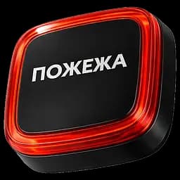 Бездротовий світловий адресний пожежний сповіщувач Ajax EN54 FireProtect (VAD) ПОЖЕЖА Black