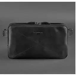 Шкіряна поясна сумка Dropbag Maxi чорна Crazy Horse