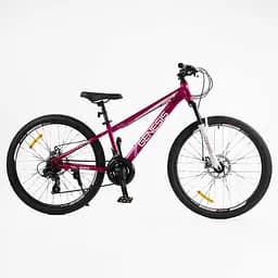 Спортивный велосипед Corso Genesis T-26996 26" стальная рама, Saiguan 21 скорость