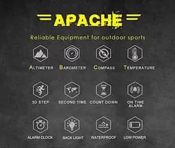 Військовий тактичний годинник North Edge Apache чоловічий зелений - мініатюра 8