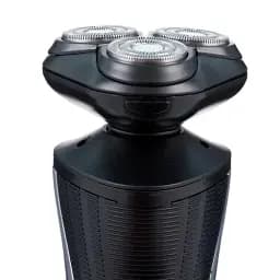 Електробритва Новий Харків НХ-8526 Фаворит S Black, 6W, роторна, сухе гоління, 3 плаваючі головки для гоління, плаваючі подвійні леза, повторение контуров лица, живлення мережа, тример для скронь, електронна кнопка вмикання - мініатюра 2
