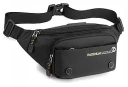 Чоловіча сумка поясна чорна Confident sum0028688