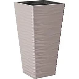 Цветочный горшок Form-Plastic Sahara slim квадро-30 33 л бежевый (3950-051)