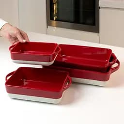 Форма для запікання МВМ My Home L 30х18.5х6 см (KP-44 L WHITE/RED) - мініатюра 7