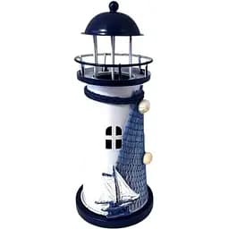 Маяк-нічник No brand металевий біло-синій 175x75x75 мм