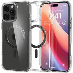 Прозорий чохол Spigen Ultra Hybrid MagSafe Carbon Fiber для iPhone 16 Pro Max (ACS08000)