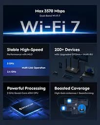 Маршрутизатор Cudy WR3600H BE3600 2.5G Wi-Fi 7 Router - мініатюра 4