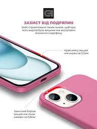 Силиконовый чехол с MagSafe для Apple iPhone 15, ICON2 MagCase, розовый, противоударный, панель с мягкой подкладкой, защита всего корпуса, поддержка беспроводной зарядки, совместим с защитными стеклами и пленками, ArmorStandart (ARM77009) - мініатюра 5