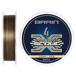 Шнур Brain Scout 4X 150 м (ca мo) 0.100 мм 5.8 кг