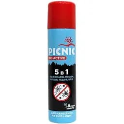 Active аэрозоль от комаров и клещей Picnic Bio 125 мл