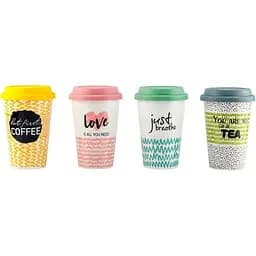 Чашка Vittora Кольорова з кришкою 390 мл 1 шт. в асортименті (107030)