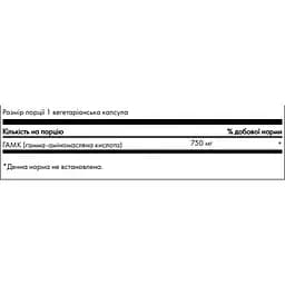 Гамма-аміномасляна кислота ГАМК Swanson GABA Maximum Strength 750 мг 60 вегетаріанських капсул (100-61-3157411-20) - мініатюра 3