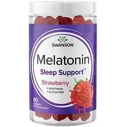 Мелатонін Swanson Melatonin Sleep Support Strawberry 5 мг 60 жувальних цукерок