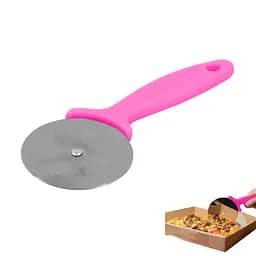 Нож колесо для пиццы роликовый 20 см, Kitchen Master Розовый 84539