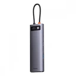 USB-Хаб Baseus Metal Gleam Series 12-in-1 (Type-C to HDMI+USB3.1*2+USB3.0*2+Type-C 3.1+PD+RJ45+SD/TF - мініатюра 4