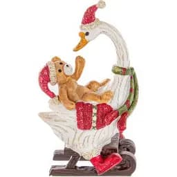 Фігурка декоративна Lefard Гусь з ведмедиком 14.5x8.5 см (192-195)