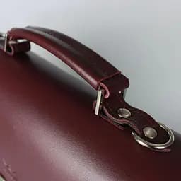Жіноча шкіряна сумка Classic бордова - мініатюра 6