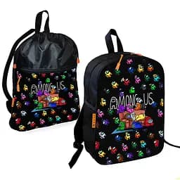 Шкільний рюкзак дитячий Амонг Ас + Сумка для взуття спортивної форми рюкзак-мішок для хлопчика (01668)