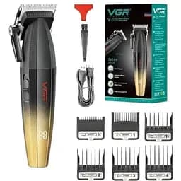 Машинка для стрижки VGR V-003 акумуляторна Professional Turbo 6 Золотий насадок з Чорним 5 Вт