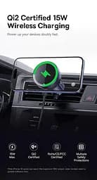 Автотримач і бездротове зарядне Baseus MagPro Series Magnetic Qi2 15 W чорний - мініатюра 8