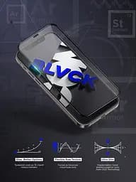 Захисне скло на екран для Apple iPhone 16e/17e, Space Black Icon, 2.5D загартоване скло на весь екран, глянцеве, плоске, з чорною рамкою, олеофобне, 9H, клейовий шар по всій поверхні, з сіткою для захисту динаміка, ArmorStandart (ARM84133) - мініатюра 8