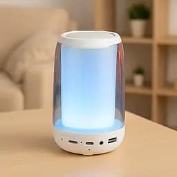 Портативна колонка Pulse 4 mini BT/TF/FM/TWS/AUX/USB з підсвіткою 5 Вт, білий Smart X 8893AW